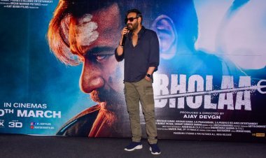 अपनी फिल्म भोला के प्रमोशन के लिए गुलाबी नगरी जयपुर पहुँचे सुपरस्टार अजय देवगन।