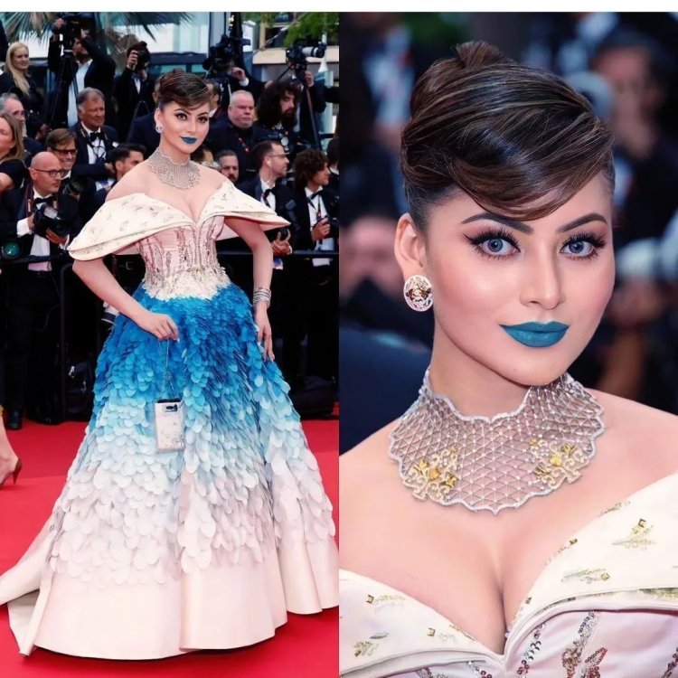 कान्स का रेड कारपेट और उर्वशी रौतेला की ब्लू लिपस्टिक ने मचाया इंटरनेट पर तहलका