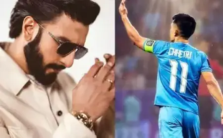 रणवीर सिंह ने इंडियन फुटबॉल के लेजेंड सुनील छेत्री के इंटरनेशनल फुटबॉल से सन्यास लेने पर शेयर किया इमोशनल पोस्ट, कहा उन्हें 'कैप्टन, हीरो, लेजेंड'