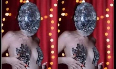 Urfi Javed makes an outfit with a disco ball; just hides her face and b**bs; netizens say, ‘Ek naya namuna’ [View Pics]