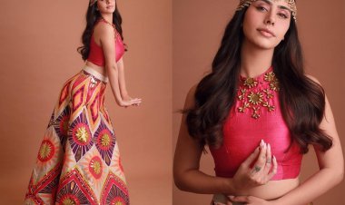 Ouch! Warina Hussain Amps Up Her Fashion Game In This Navratri Look