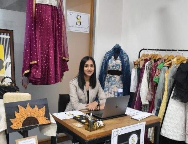 A display was organized by the students of INIFD Chandkheda creating their own brand