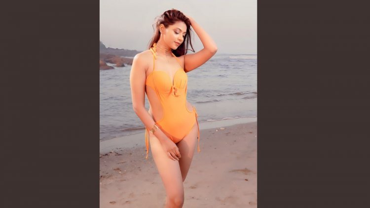 Actor Nikkita Ghag flaunts an orange bikini, says "Colors are not associated with any religion."