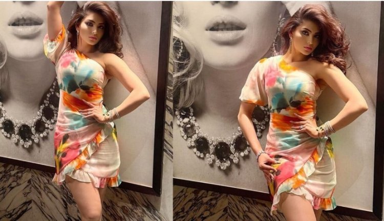 Urvashi Rautela makes our day brighter in Marella white mini tie-dye floral dress worth Rs 35,000 as she gets spotted around in the city