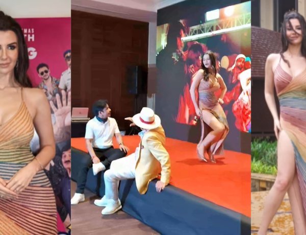 Giorgia Andriani Sets The Stage On Fire With Her Hook Step As She Grooves On Stage With Rajpal Yadav and Annu Kapoor For 'Non-Stop Dhamaal'