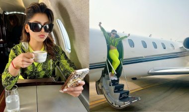 Urvashi Rautela Takes Flight: Inside the Glamorous World of Her Private Plane Diaries