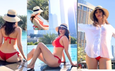 Giorgia Andriani Sets Instagram Ablaze with Sizzling Red Bikini Look from Dubai Getaway