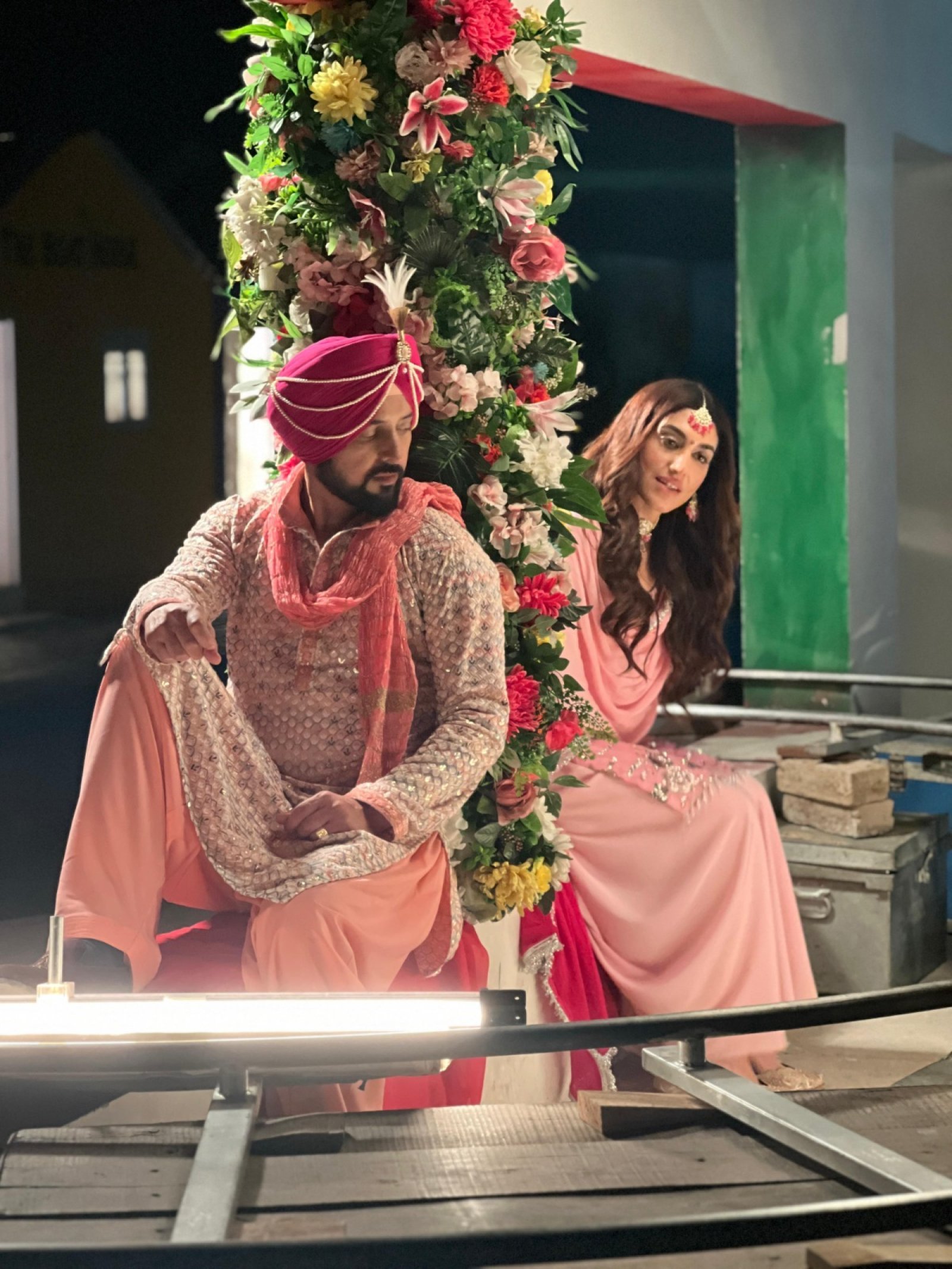 Delbar Arya Shoots For A Wedding Song In A Perfect Punjabi Kudi Look For Her Movie 'Damdaa' Alongside Satvinder Singh- Check BTS pictures now