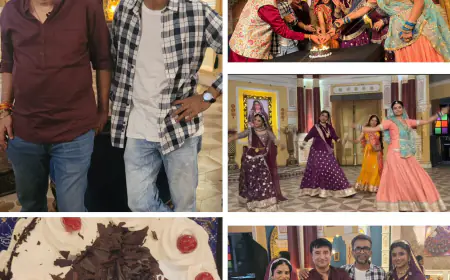 Cake Cutting and Media Interactions on the Set of Do Dooni 4 Films 'Dahej Daasi'