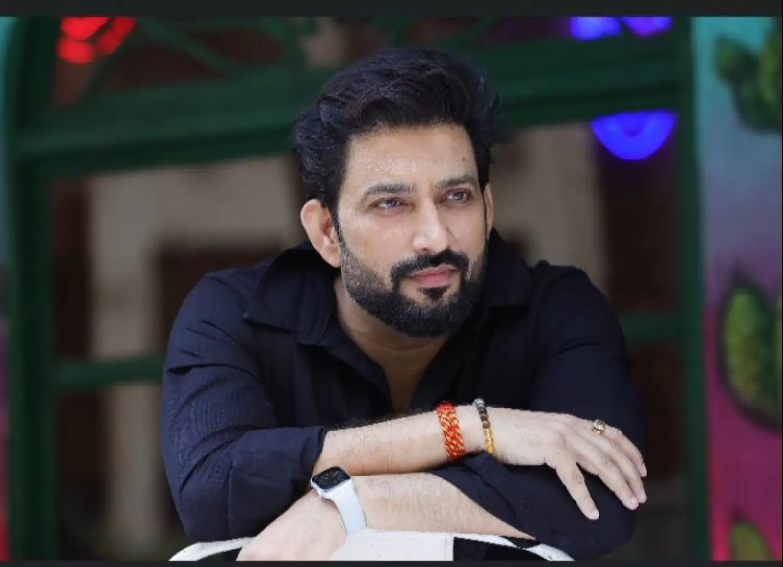 Aadesh Chaudhary Sets Summer Fashion Aflame in Bold Blue Shirt and Bold Patterns