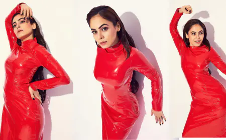 Mallobika Banerjii Scorches Up The Internet In A Spicy Hot Red Bodycon Leather Dress, Inspired From Janhvi Kapoor Fans Says, 'Too hot to handle'