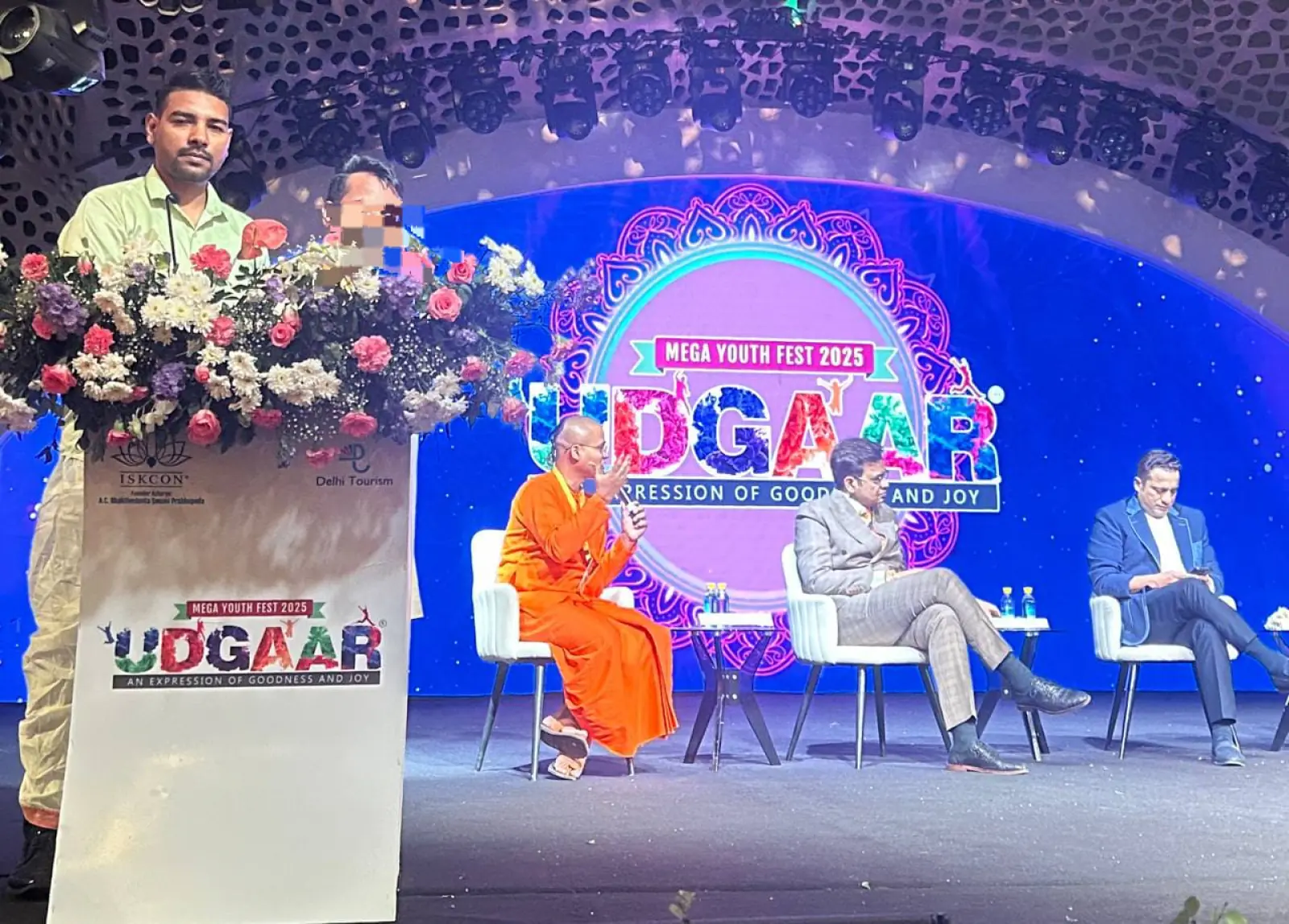 Celebrity Host Harshit Dhingaun at the World’s Biggest Influencers Summit – ISKCON Creators Summit